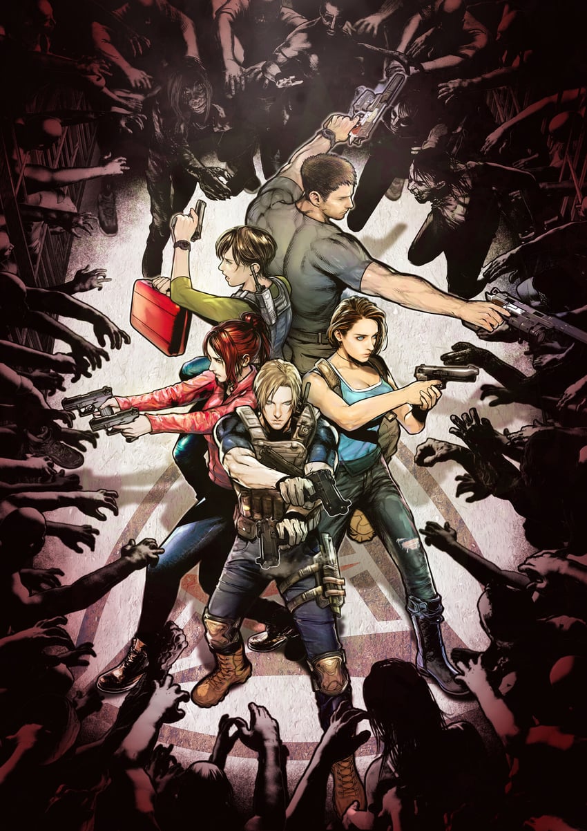 leon s. kennedy, jill valentine, chris redfield, claire redfield, and rebecca chambers (resident evil and 1 more)