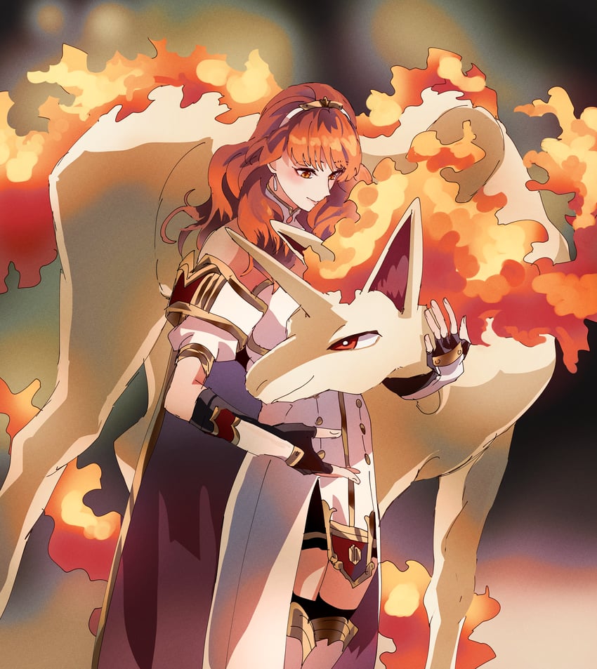celica and rapidash (pokemon and 2 more) drawn by fusenryo