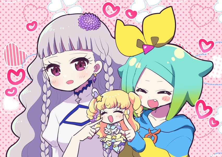 yumekawa yui, nijiiro nino, koda michiru, and miichiru (pretty series and 3 more) drawn by koyoshi_yoko