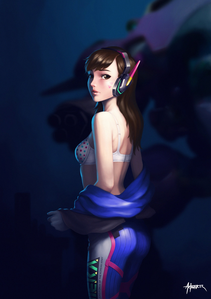 d.va (overwatch and 1 more) drawn by strigi_signum