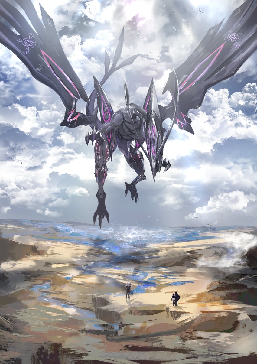 mash kyrielight, siegfried, and albion (fate and 1 more) drawn by asaki_(asaki_vision)
