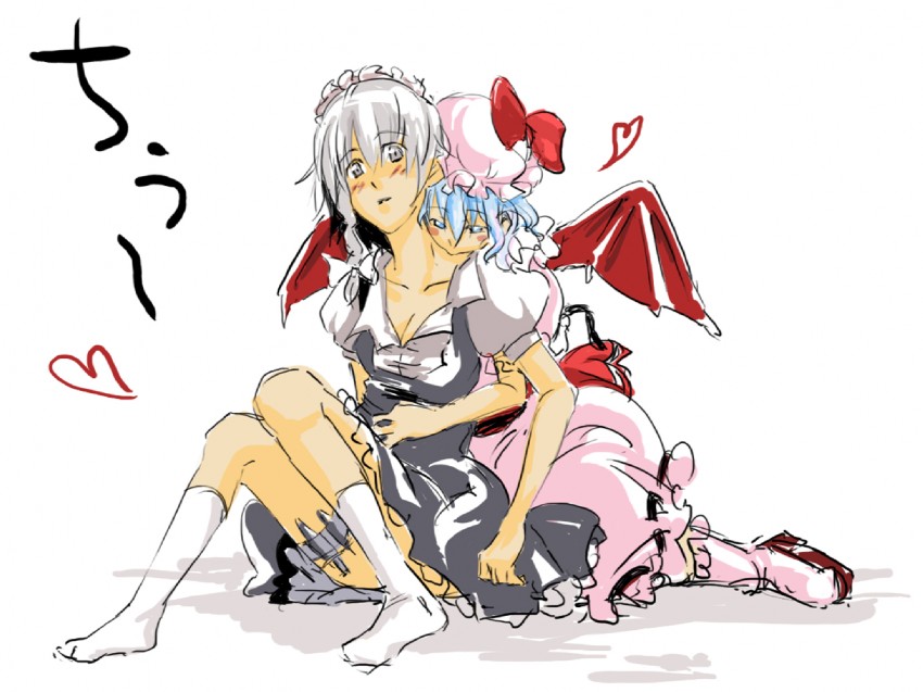 remilia scarlet and izayoi sakuya (touhou) drawn by tokobushi