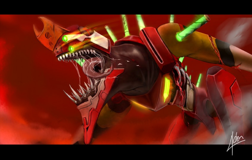 eva 02 (neon genesis evangelion and 2 more) drawn by murakumo1987