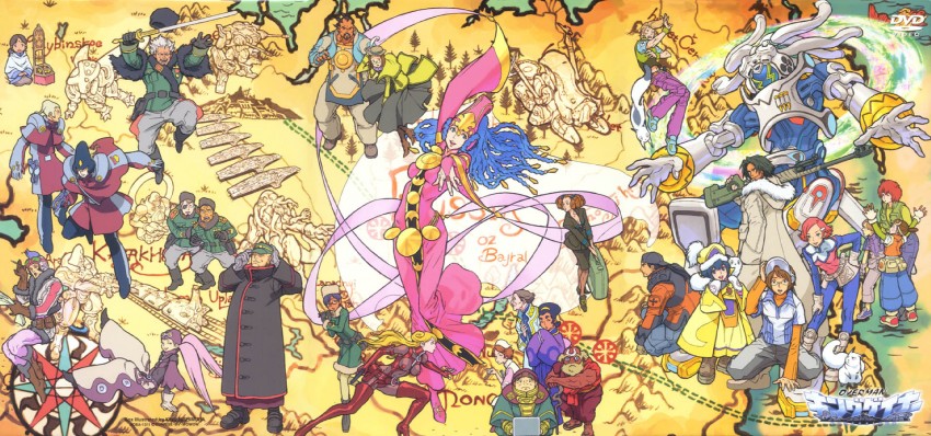 cynthia lane, sara kodama, king gainer, adette kistler, gainer sanga, and 9 more (overman king gainer) drawn by nishimura_kinu