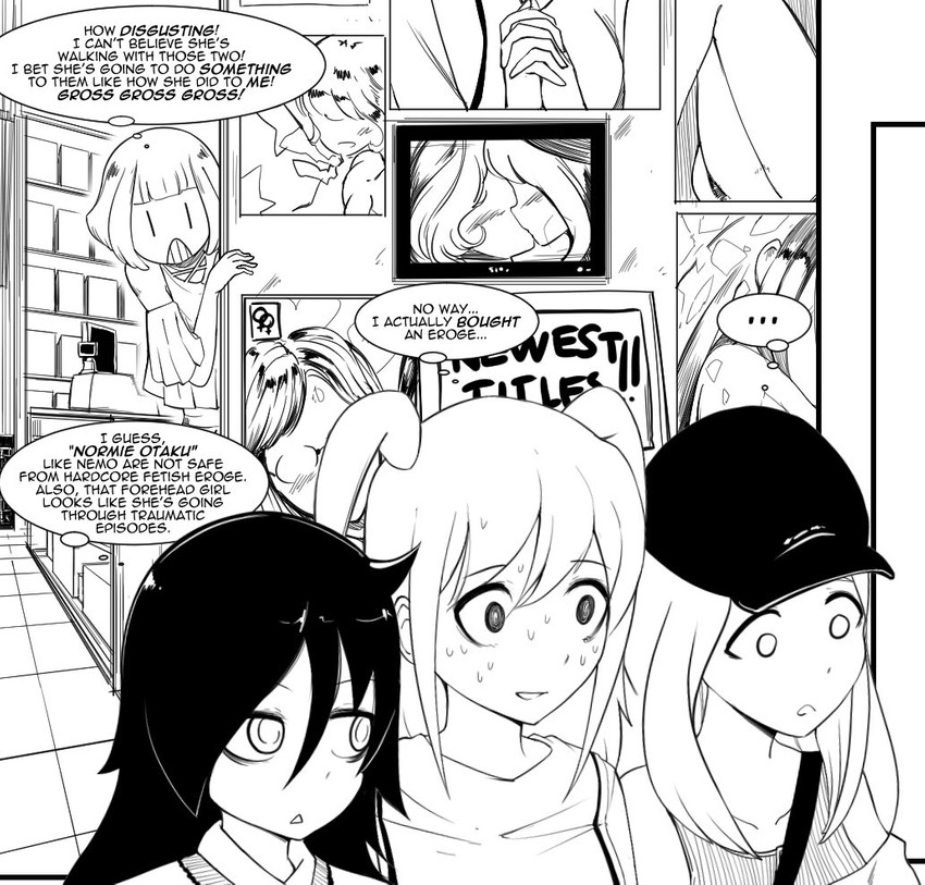 kuroki tomoko, nemoto hina, uchi emiri, and okada akane (watashi ga motenai no wa dou kangaetemo omaera ga warui!) drawn by frankseven