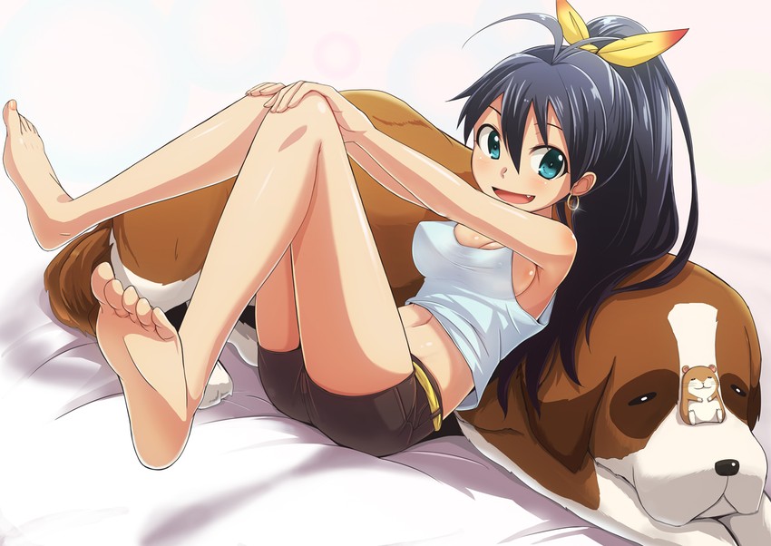 ganaha hibiki, hamuzou, and inumi (idolmaster) drawn by dan_(orange_train)