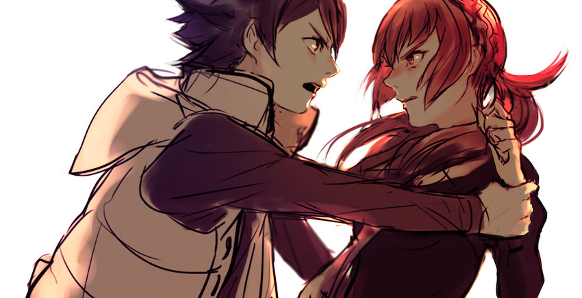 banryuu reoko and kazuki azuma (bubuki buranki) drawn by sasa_asako