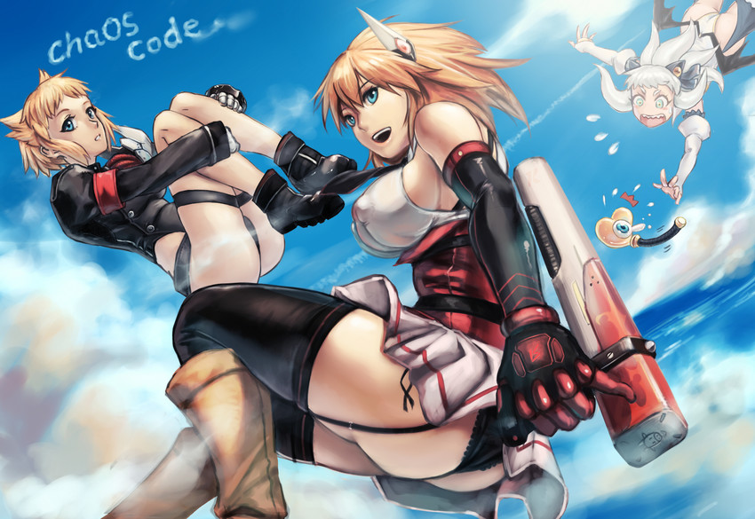 cthylla, mishima rui, and lupinus (chaos code) drawn by sailex