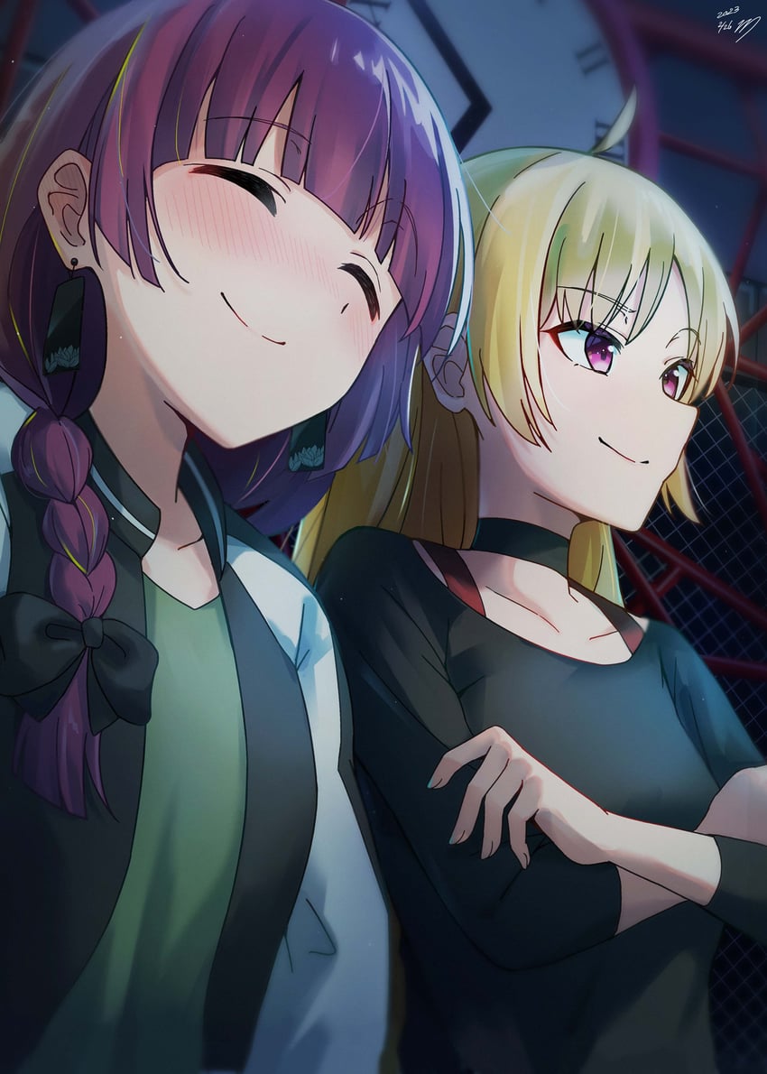 hiroi kikuri and ijichi seika (bocchi the rock!) drawn by seisyuntarotto
