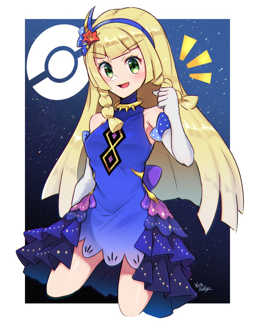 lillie (pokemon and 1 more) drawn by wakaba_(wata_ridley)