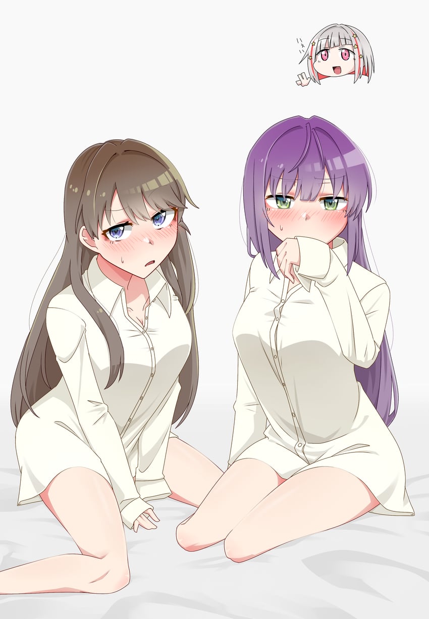 fujishima megumi, otomune kozue, and yugiri tsuzuri (love live! and 1 more) drawn by tetetsu