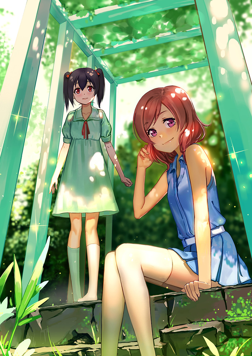 nishikino maki and yazawa nico (love live! and 1 more) drawn by zhanzheng_zi