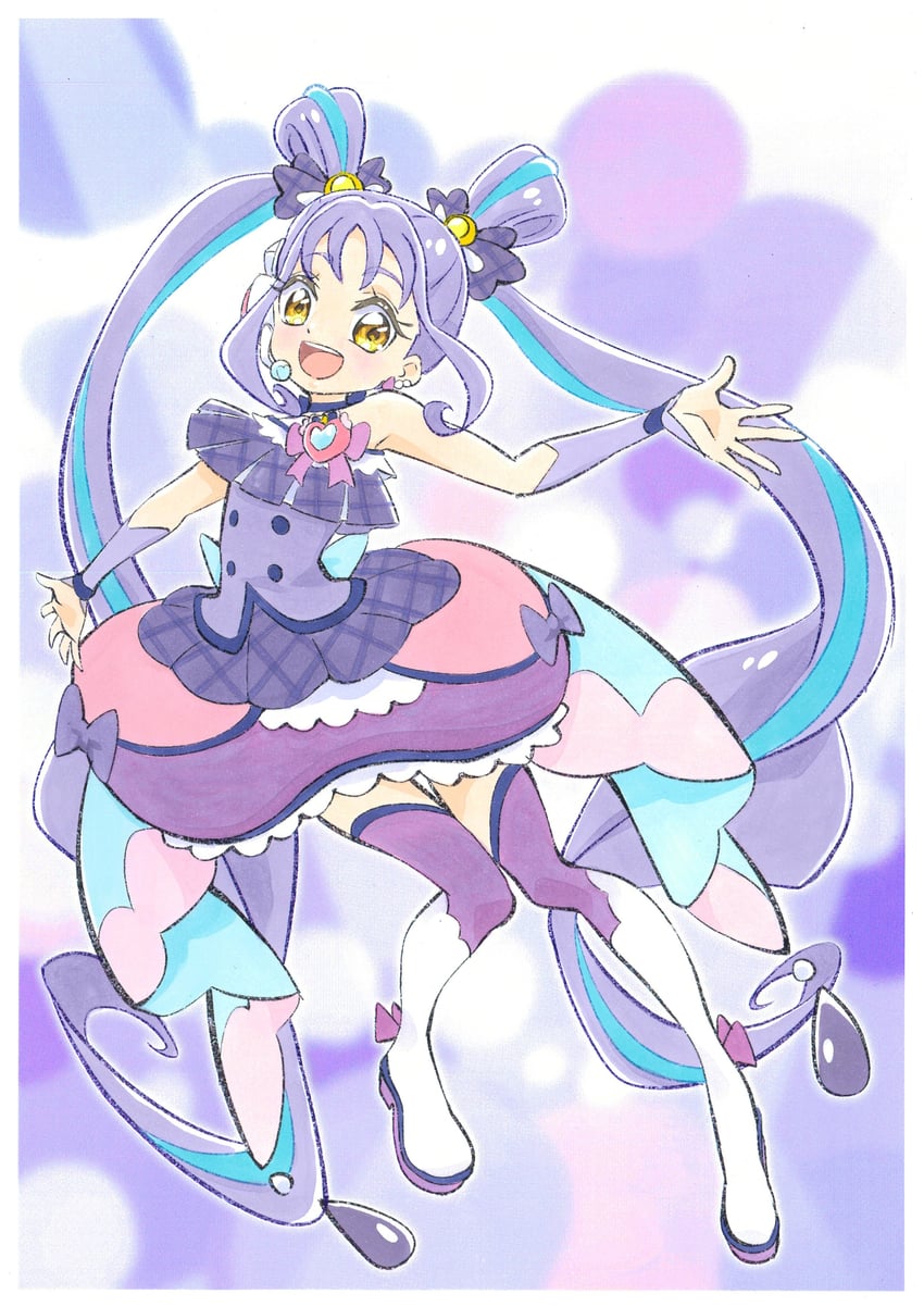 shigure kokoro and cure kyunkyun (precure and 1 more) drawn by itaoka1