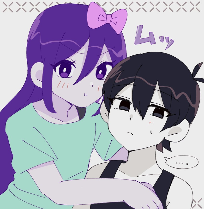 omori and aubrey (omori) drawn by andou_(sino_spkt)