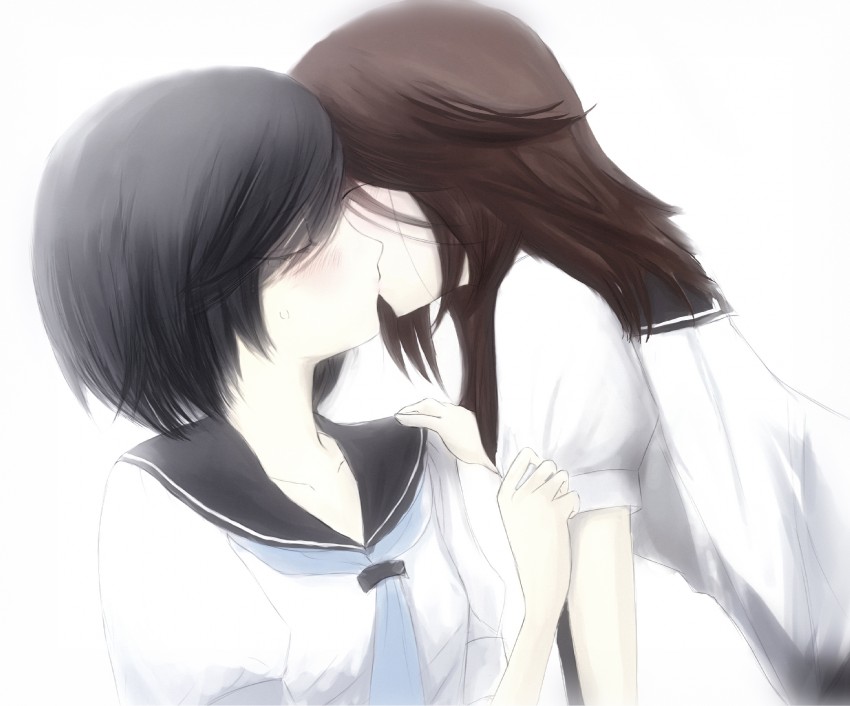oohashi akiko and kumakura mariko (girl friends) drawn by ai_(xieezhilan)