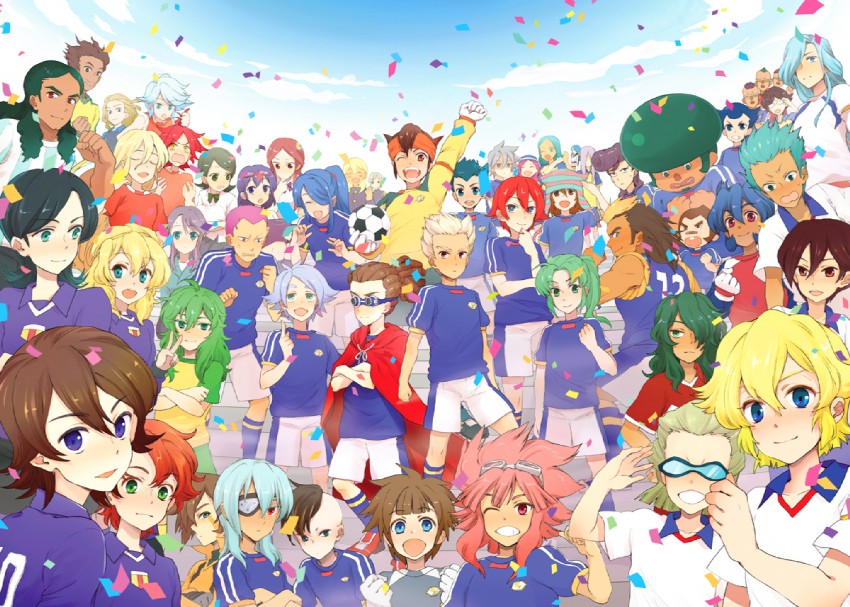 kazemaru ichirouta, afuro terumi, kiyama hiroto, fubuki shirou, kidou yuuto, and 38 more (inazuma eleven) drawn by nerisuke