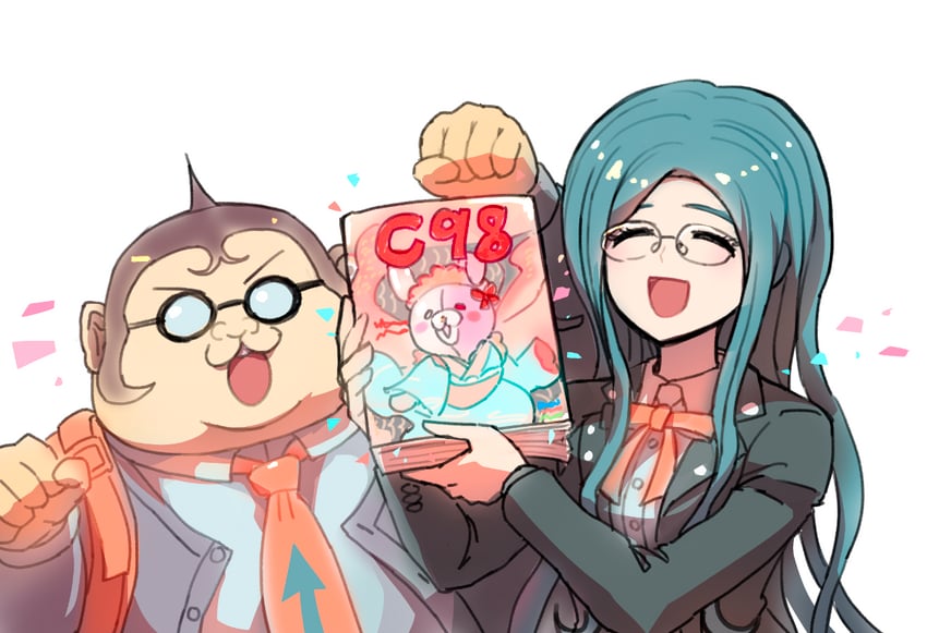 monomi, shirogane tsumugi, and yamada hifumi (danganronpa and 2 more) drawn by youko-shima