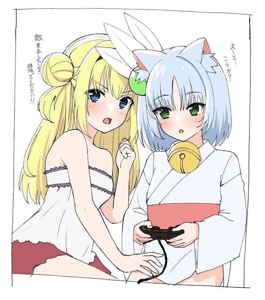 chitose sana and rindou ruri (tenshinranman) drawn by tft_(tft7822)
