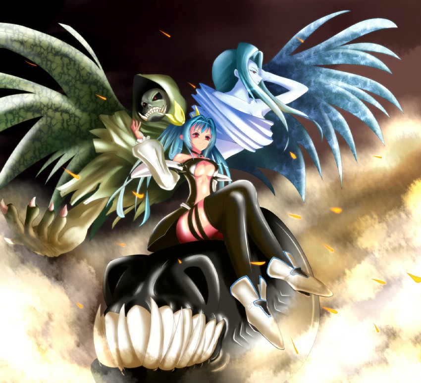 dizzy, necro, and undine (guilty gear) drawn by saga3_tunk