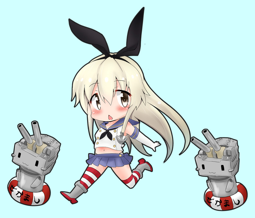 shimakaze and rensouhou-chan (kantai collection) drawn by yokoshima_(euphoria)