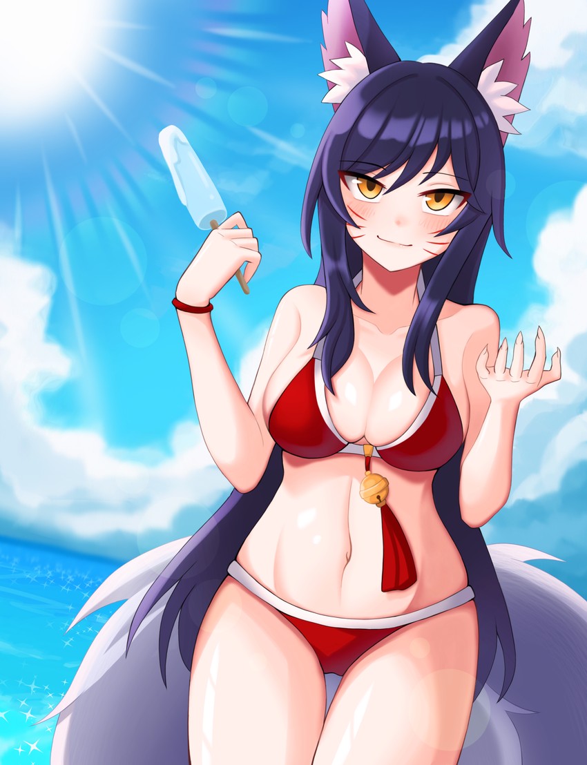 ahri (league of legends) drawn by jerrytz