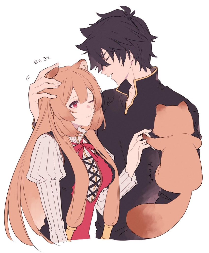 raphtalia, iwatani naofumi, and raph-chan (tate no yuusha no nariagari) drawn by tashi5555