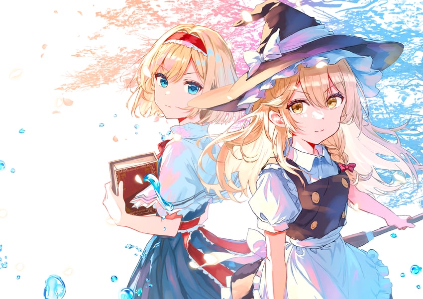 kirisame marisa and alice margatroid (touhou) drawn by ibushi_roun