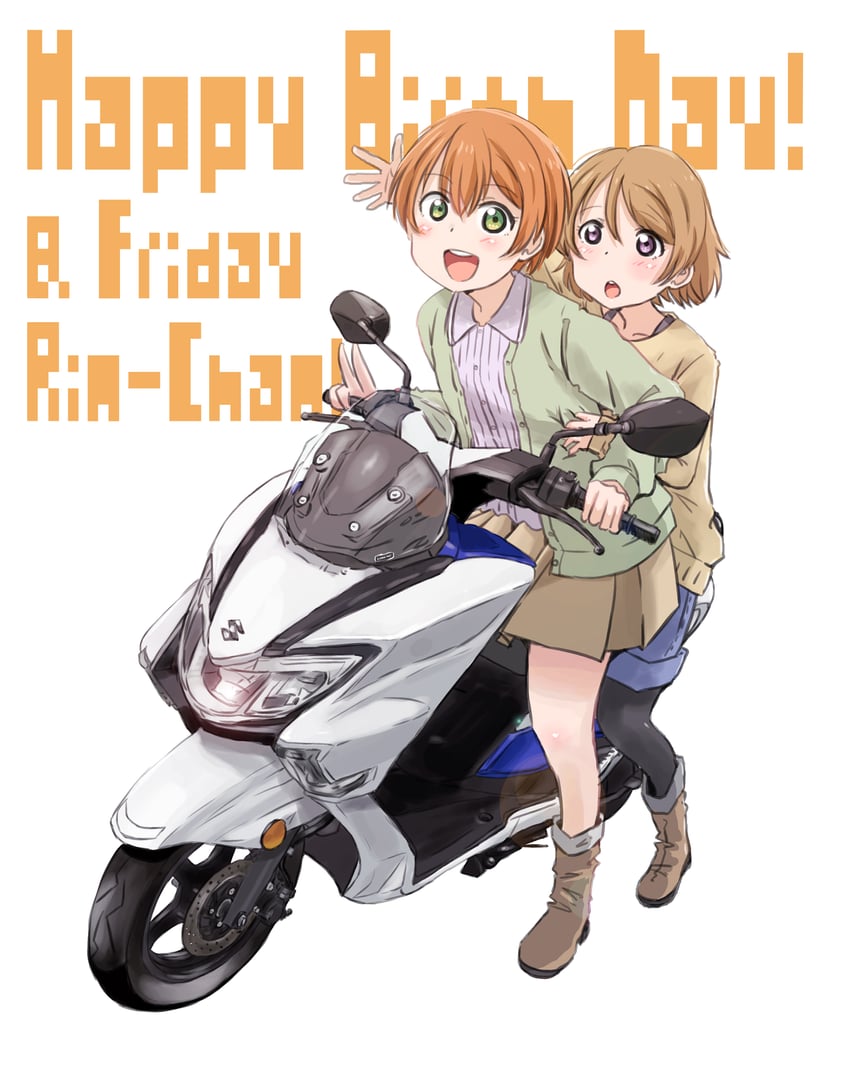 hoshizora rin and koizumi hanayo (love live! and 1 more) drawn by maruyo