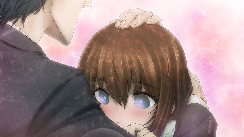 makise kurisu and okabe rintarou (steins;gate and 1 more) drawn by huke