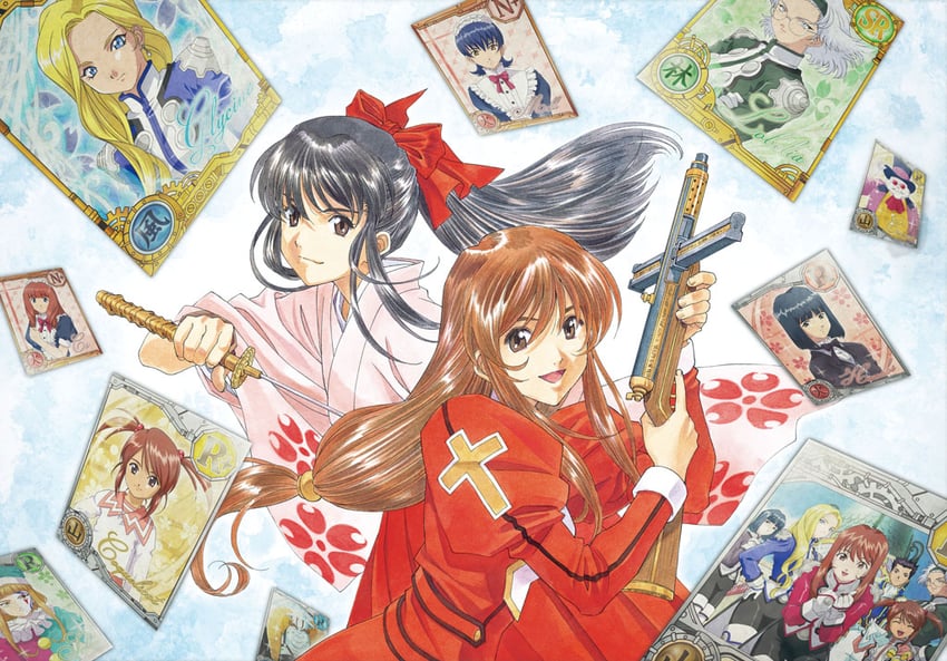 erica fontaine, glycine bleumer, oogami ichirou, coquelicot, lobelia carlini, and 5 more (sakura taisen and 1 more) drawn by matsubara_hidenori