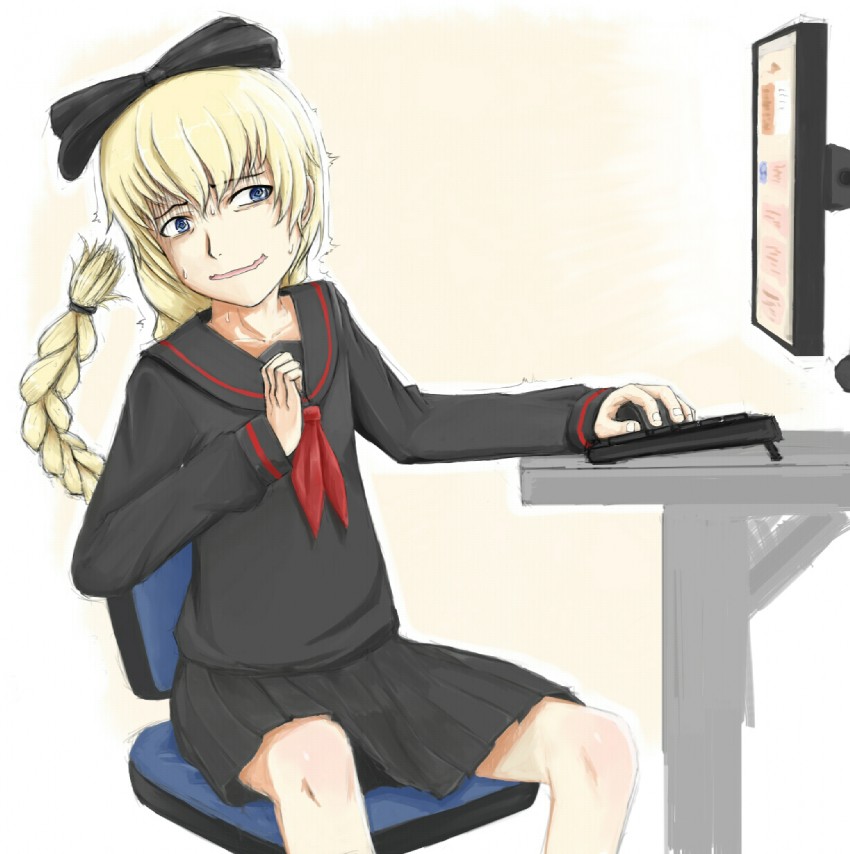 kowai tsuriko (4chan and 1 more) drawn by drawfag