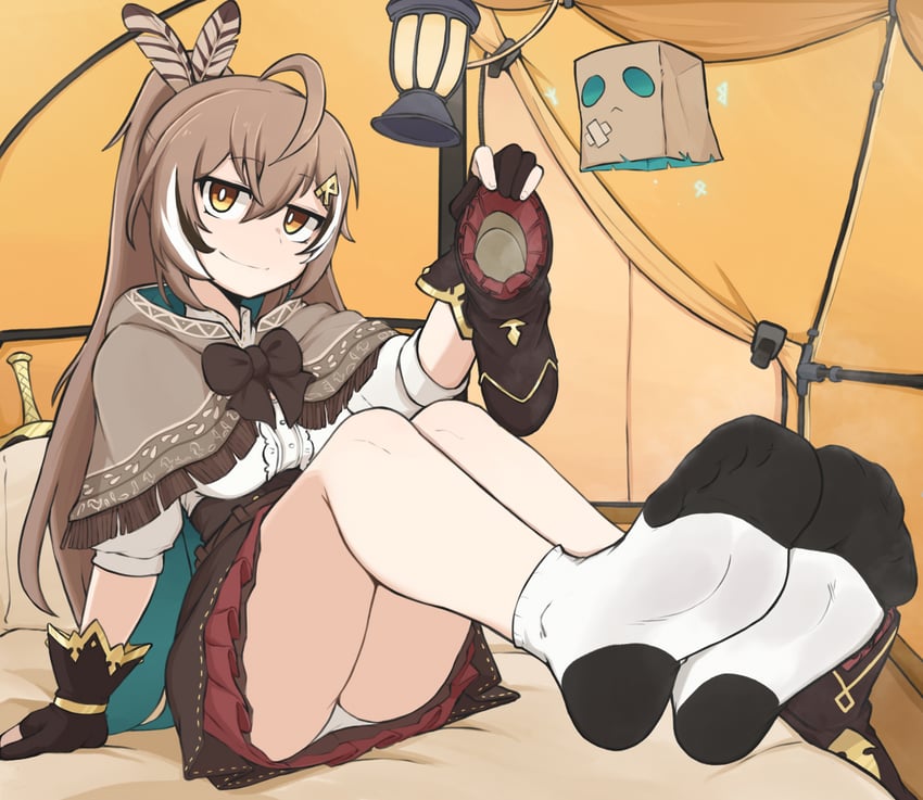 nanashi mumei (hololive and 1 more) drawn by softhanten