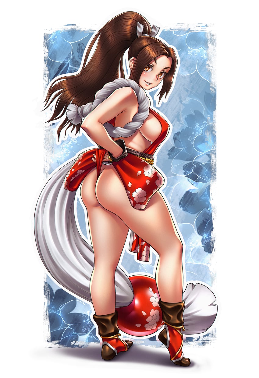 shiranui mai (the king of fighters and 1 more) drawn by asokocevic