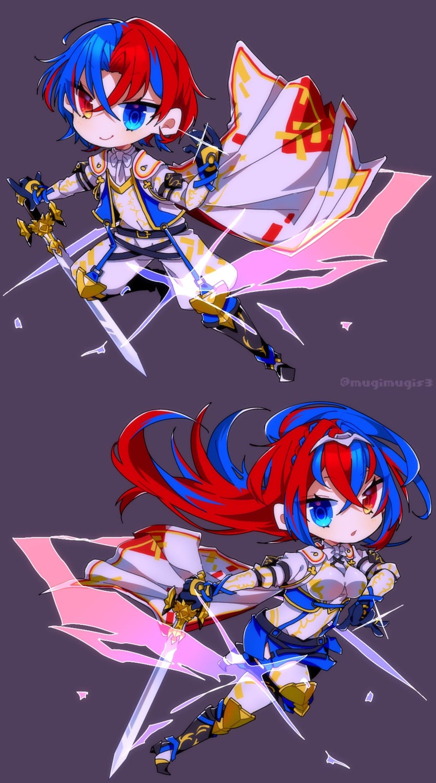female alear and male alear (fire emblem and 1 more) drawn by mugimugis
