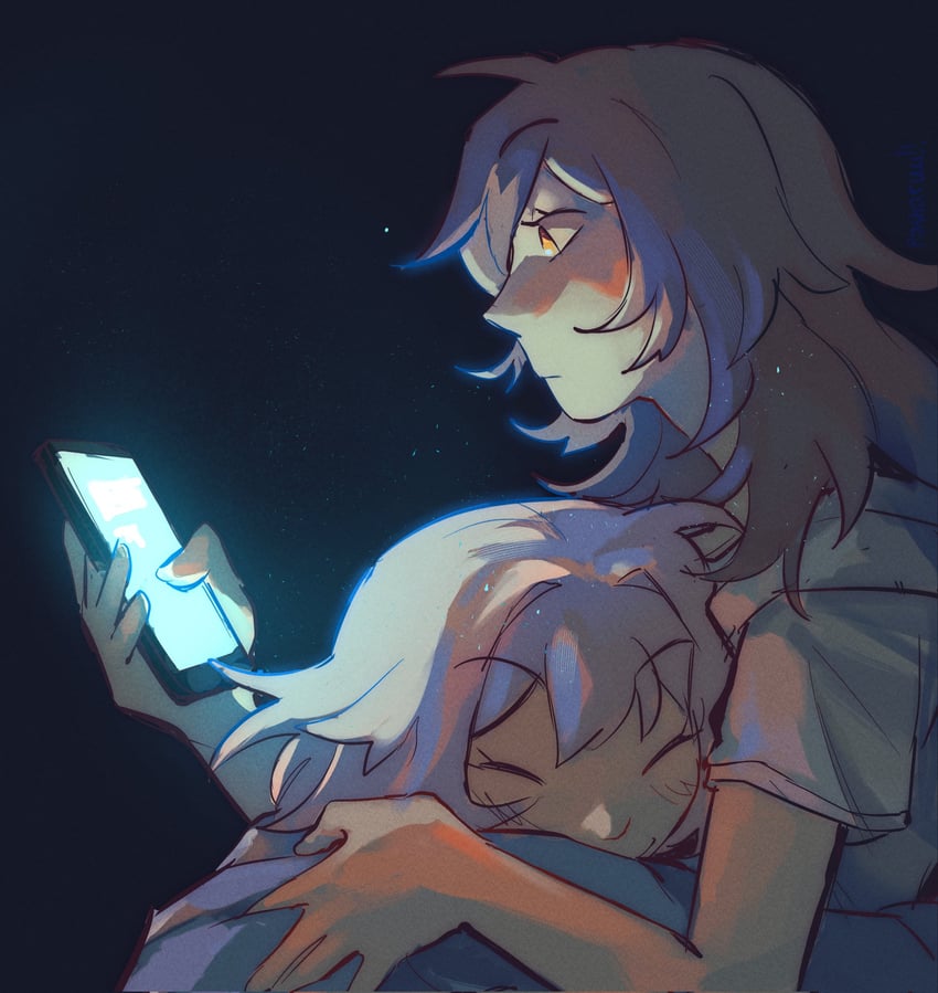 trailblazer, stelle, and march 7th (honkai and 1 more) drawn by pasharuu