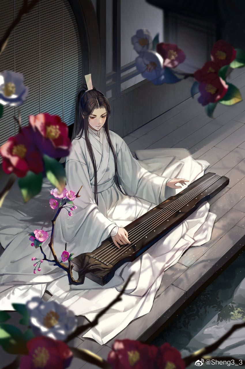 chu wanning (erha he ta de bai mao shizun) drawn by 0jae