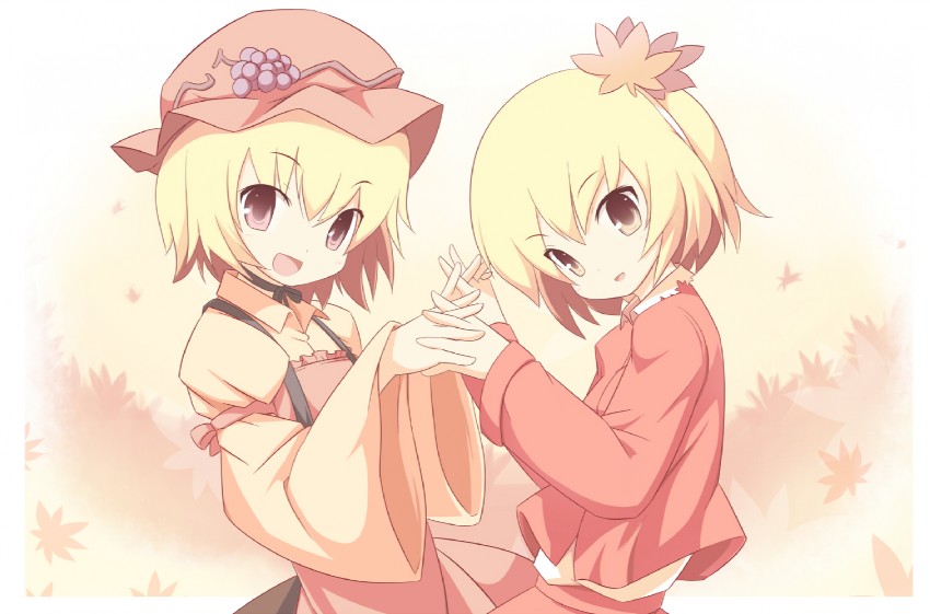 aki minoriko and aki shizuha (touhou) drawn by miko_machi