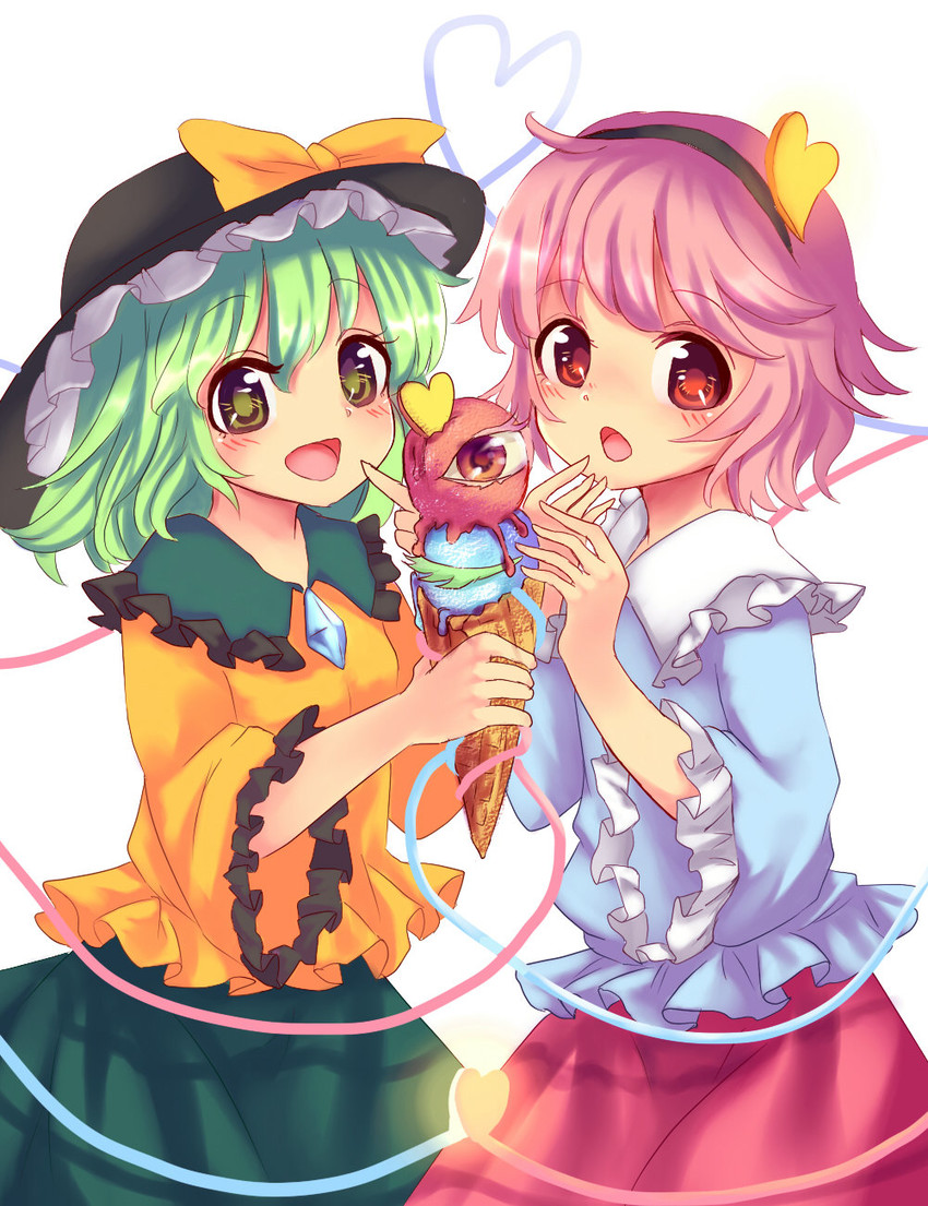 komeiji koishi and komeiji satori (touhou) drawn by yanaki_(yngaailg)