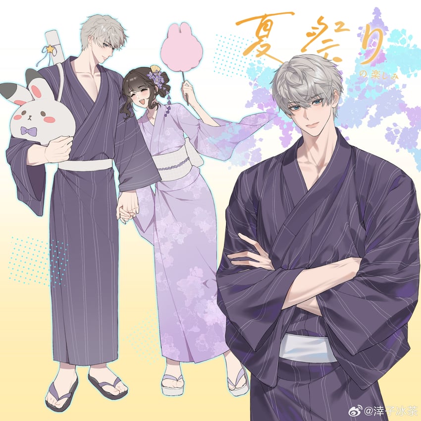 protagonist and xavier (love and deepspace) drawn by xingzi_bingcha