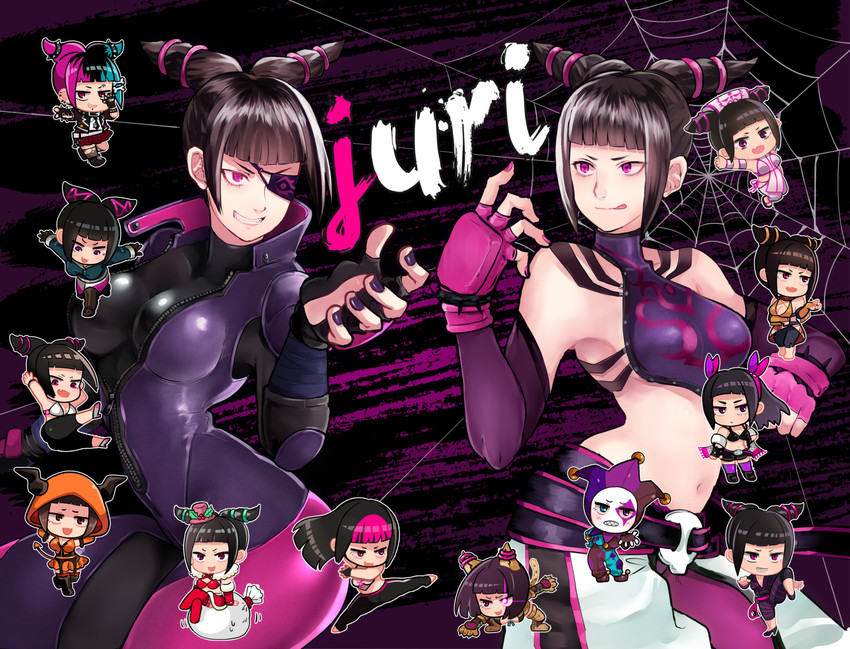 han juri (street fighter and 2 more) drawn by eye_(mememem)