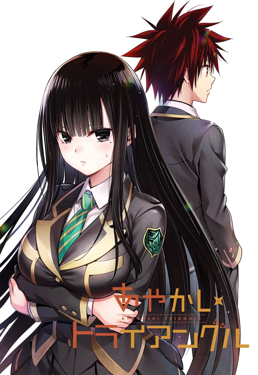 kazamaki matsuri and hirasaka mei (ayakashi triangle) drawn by momocchi18 and yabuki_kentarou