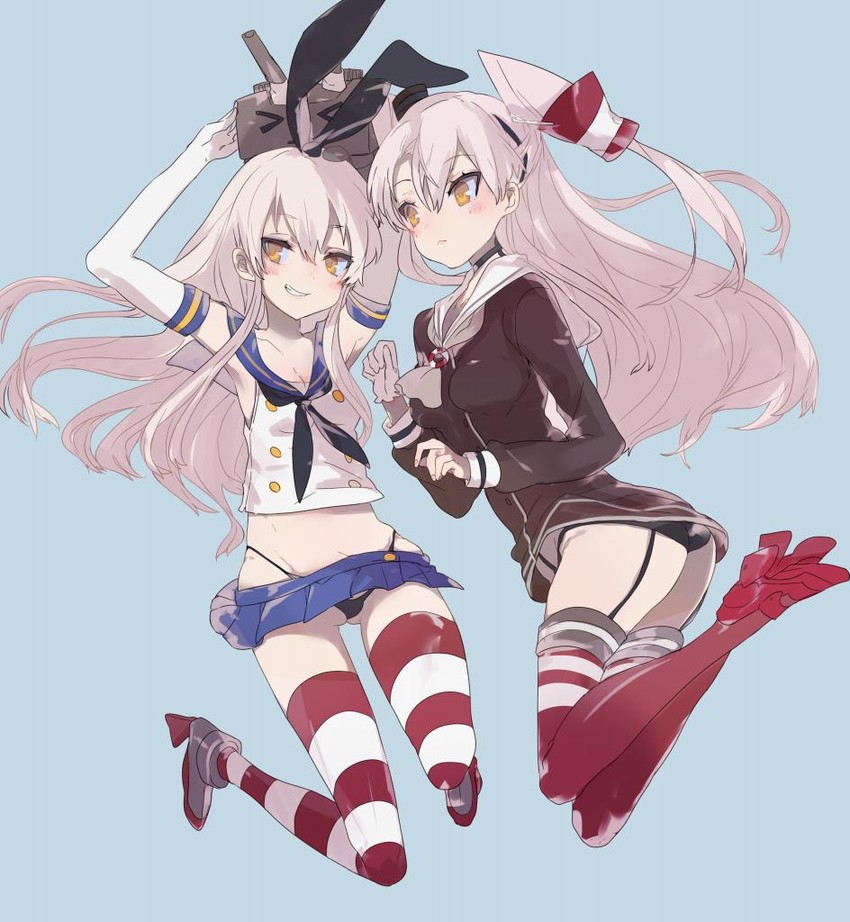 shimakaze, amatsukaze, and rensouhou-chan (kantai collection) drawn by agu
