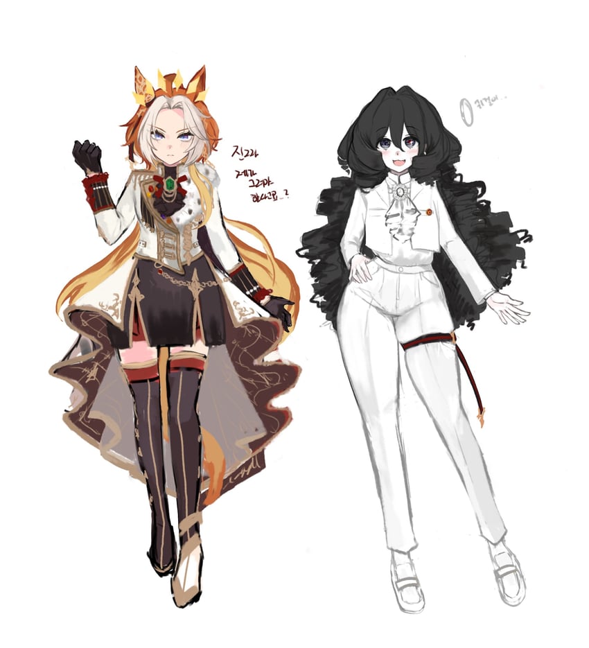 trainer, orfevre, female trainer, and fumi amashiro (original and 1 more) drawn by rune_amashiro