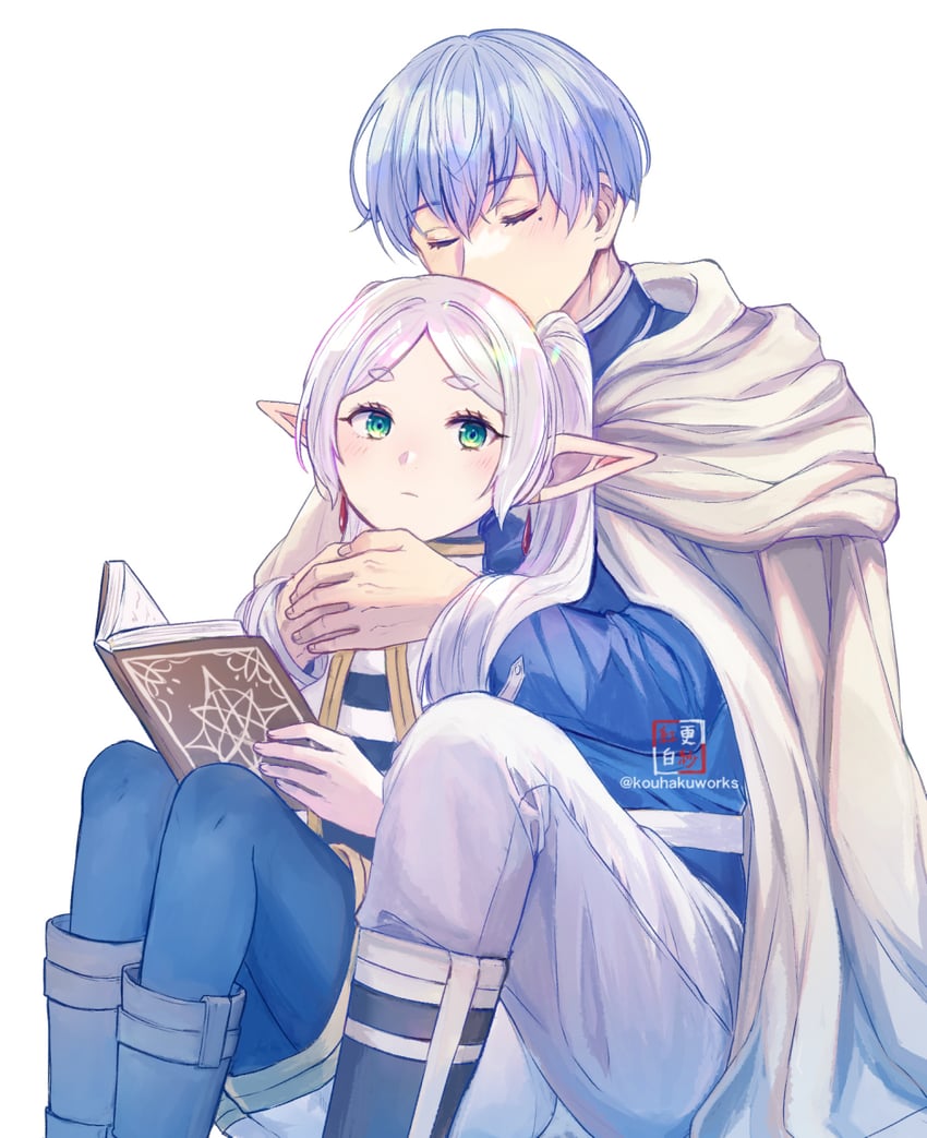 frieren and himmel (sousou no frieren) drawn by sarasa_kouhaku