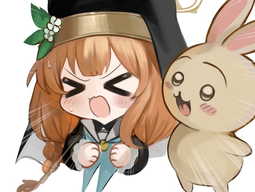 mari, usagi, and ozawa ari (blue archive and 1 more) drawn by dokomon