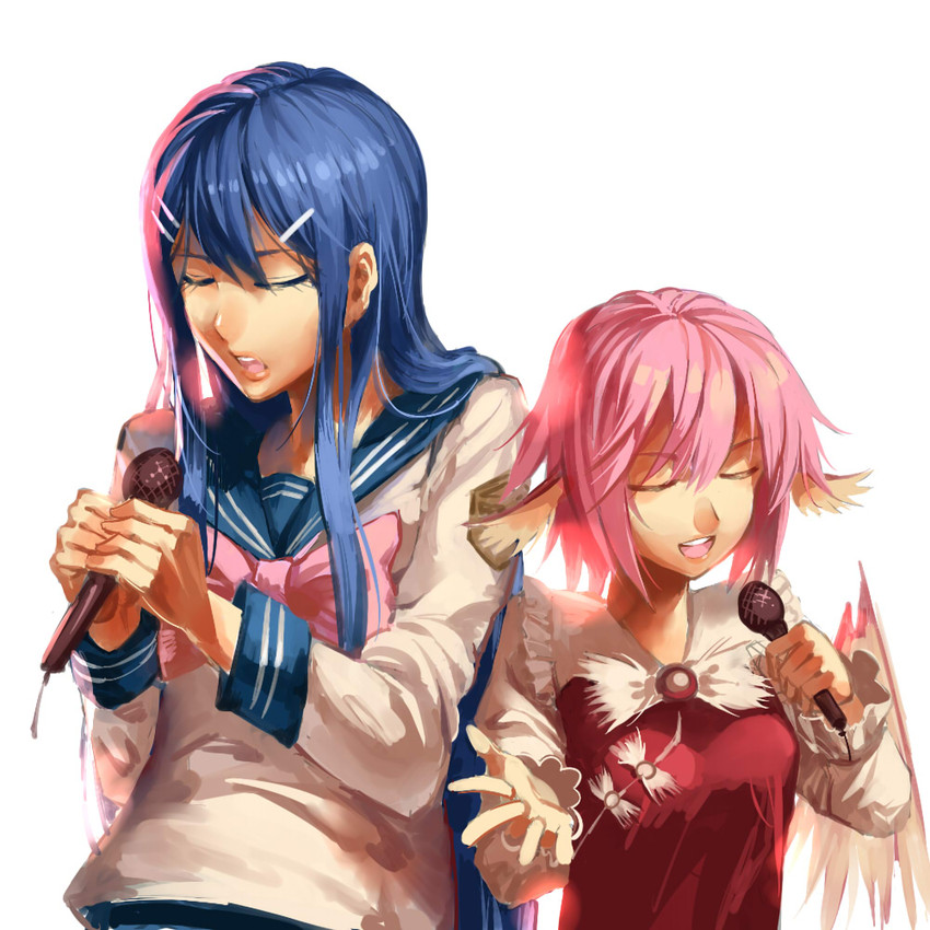 mystia lorelei and maizono sayaka (touhou and 2 more) drawn by ruukii_drift