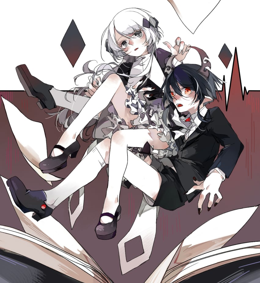 licorice and silhouette (funamusea) drawn by egg-byo