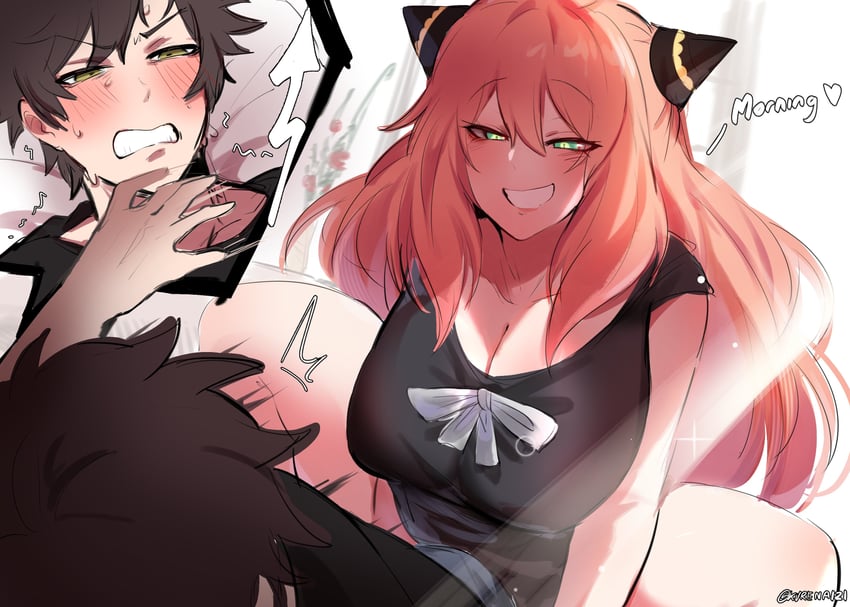 anya and damian desmond (spy x family) drawn by kurenaiz_(kuayrenaiz)