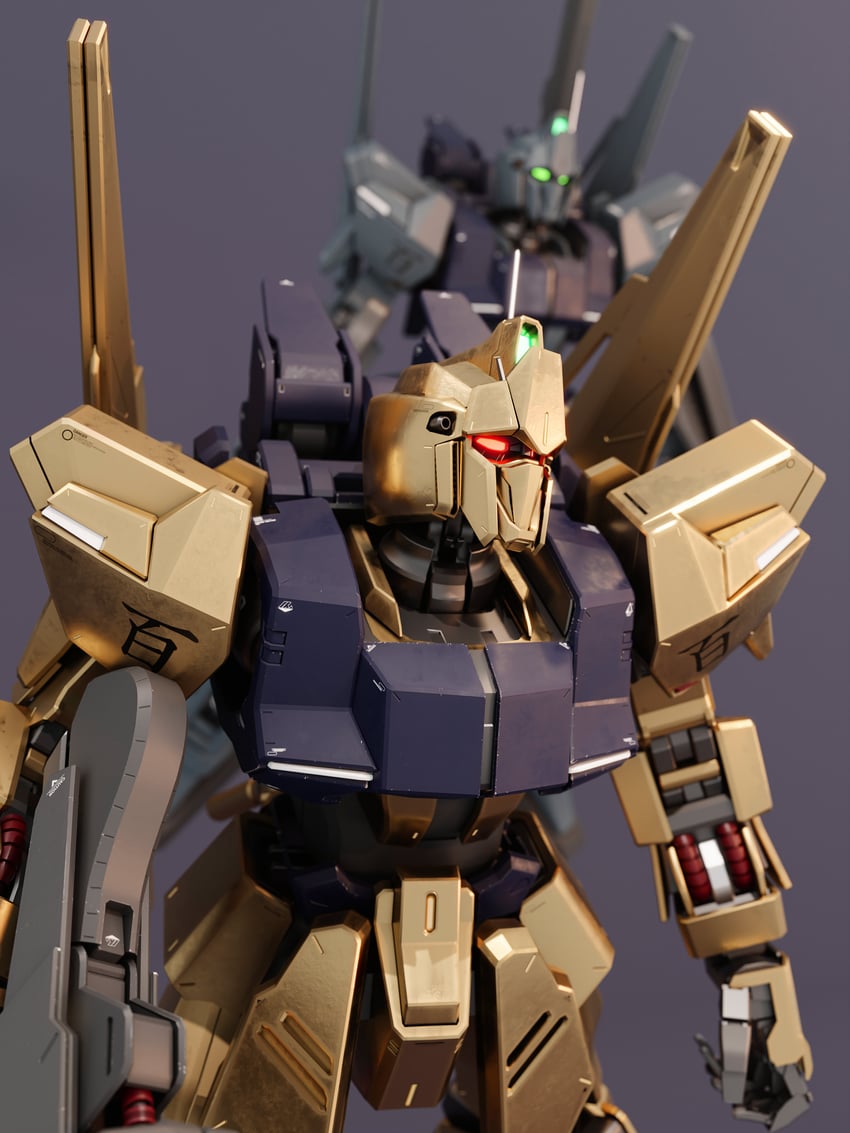 hyaku shiki (gundam and 1 more) drawn by mjeff