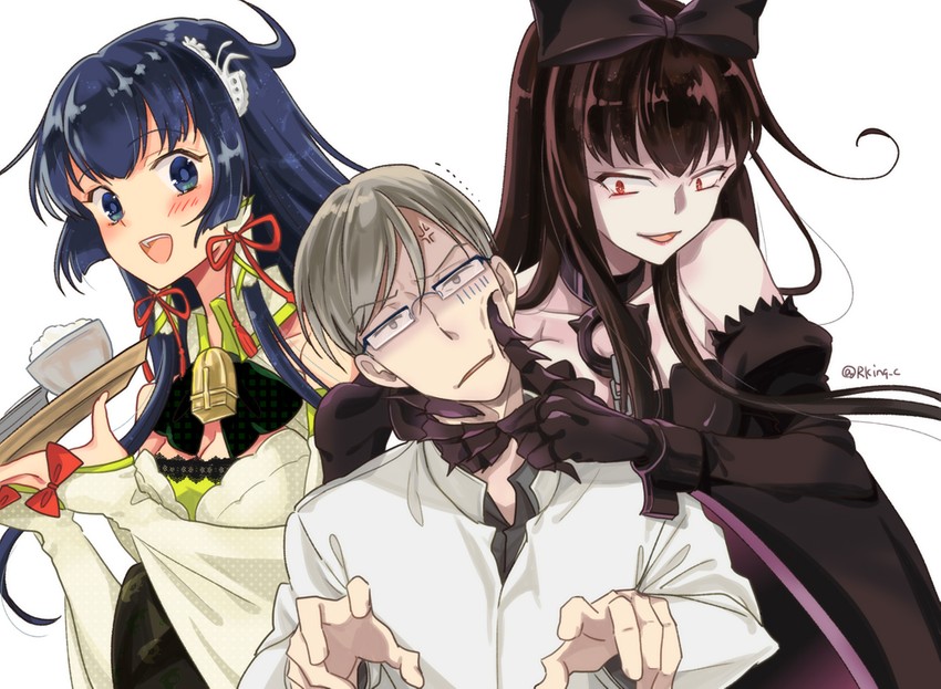 admiral, mizuho, and seaplane tender princess (kantai collection) drawn by r-king